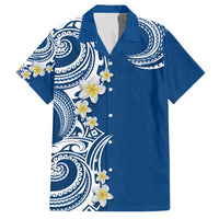 Aloha Polynesian Plumeria Flower Hawaiian Shirt Blue Color LT03 Blue - Polynesian Pride