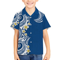 Aloha Polynesian Plumeria Flower Hawaiian Shirt Blue Color LT03 - Polynesian Pride