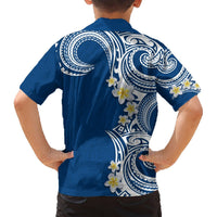 Aloha Polynesian Plumeria Flower Hawaiian Shirt Blue Color LT03 - Polynesian Pride