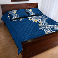 Aloha Polynesian Plumeria Flower Quilt Bed Set Blue Color LT03 - Polynesian Pride