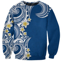 Aloha Polynesian Plumeria Flower Sweatshirt Blue Color LT03 Unisex Blue - Polynesian Pride