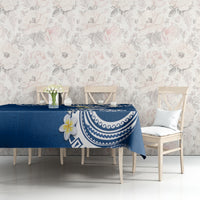 Aloha Polynesian Plumeria Flower Tablecloth Blue Color LT03 - Polynesian Pride