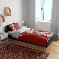 Aloha Polynesian Plumeria Flower Bedding Set Red Color LT03 - Polynesian Pride
