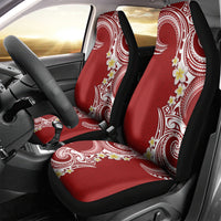 Aloha Polynesian Plumeria Flower Car Seat Cover Red Color