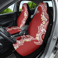 Aloha Polynesian Plumeria Flower Car Seat Cover Red Color