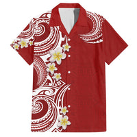Aloha Polynesian Plumeria Flower Hawaiian Shirt Red Color LT03 Red - Polynesian Pride