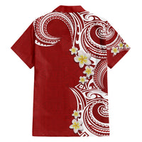 Aloha Polynesian Plumeria Flower Hawaiian Shirt Red Color LT03 - Polynesian Pride