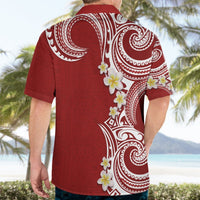 Aloha Polynesian Plumeria Flower Hawaiian Shirt Red Color LT03 - Polynesian Pride