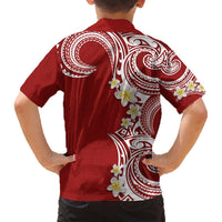Aloha Polynesian Plumeria Flower Hawaiian Shirt Red Color LT03 - Polynesian Pride