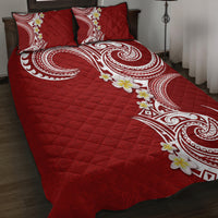 Aloha Polynesian Plumeria Flower Quilt Bed Set Red Color LT03 Red - Polynesian Pride