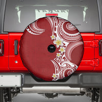 Aloha Polynesian Plumeria Flower Spare Tire Cover Red Color LT03 - Polynesian Pride