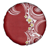 Aloha Polynesian Plumeria Flower Spare Tire Cover Red Color LT03 - Polynesian Pride