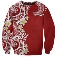 Aloha Polynesian Plumeria Flower Sweatshirt Red Color LT03 Unisex Red - Polynesian Pride