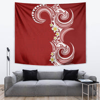 Aloha Polynesian Plumeria Flower Tapestry Red Color LT03 Red - Polynesian Pride
