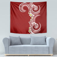 Aloha Polynesian Plumeria Flower Tapestry Red Color LT03 - Polynesian Pride