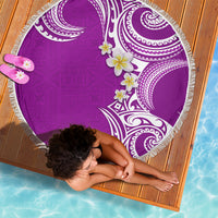 Aloha Polynesian Plumeria Flower Beach Blanket Purple Color LT03 - Polynesian Pride