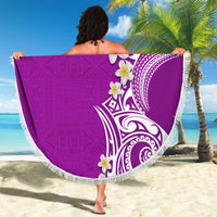 Aloha Polynesian Plumeria Flower Beach Blanket Purple Color LT03 - Polynesian Pride