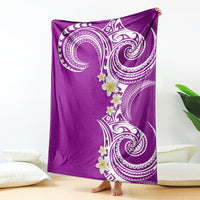 Aloha Polynesian Plumeria Flower Blanket Purple Color LT03 - Polynesian Pride