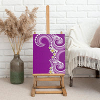 Aloha Polynesian Plumeria Flower Canvas Wall Art Purple Color LT03 - Polynesian Pride