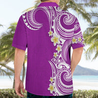 Aloha Polynesian Plumeria Flower Hawaiian Shirt Purple Color LT03 - Polynesian Pride
