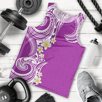 Aloha Polynesian Plumeria Flower Men Tank Top Purple Color LT03 - Polynesian Pride