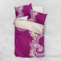 Aloha Polynesian Plumeria Flower Bedding Set Pink Color LT03 US Twin 172cm x 218cm Pink - Polynesian Pride