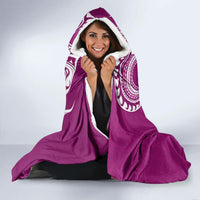 Aloha Polynesian Plumeria Flower Hooded Blanket Pink Color LT03 - Polynesian Pride