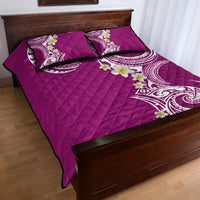 Aloha Polynesian Plumeria Flower Quilt Bed Set Pink Color LT03 - Polynesian Pride