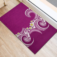 Aloha Polynesian Plumeria Flower Rubber Doormat Pink Color LT03 - Polynesian Pride