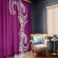 Aloha Polynesian Plumeria Flower Window Curtain Pink Color LT03 - Polynesian Pride