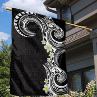 Aloha Polynesian Plumeria Flower Garden Flag Black White Color LT03 - Polynesian Pride