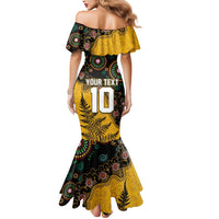 Custom New Zealand and Australia Rugby Mermaid Dress Maori Warrior With Aboriginal Version