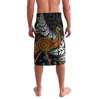 New Zealand Fern and Australia Emu Lavalava Aboriginal Mix Maori Pattern LT03 - Polynesian Pride