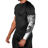 Aotearoa Maori Sea Animals Tribal Arm Sleeves Manta Ray and Shark Moko Pattern White Color LT03 - Polynesian Pride