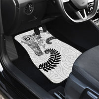 Aotearoa Maori Sea Animals Tribal Car Mats Manta Ray and Shark Moko Pattern White Color LT03 - Polynesian Pride