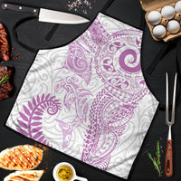 Aotearoa Maori Sea Animals Tribal Apron Manta Ray and Shark Moko Pattern Pink Color LT03 Pink - Polynesian Pride