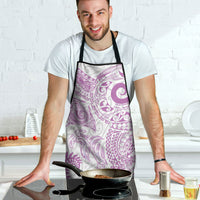 Aotearoa Maori Sea Animals Tribal Apron Manta Ray and Shark Moko Pattern Pink Color LT03 - Polynesian Pride
