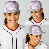 Aotearoa Maori Sea Animals Tribal Baseball Net Cap Manta Ray and Shark Moko Pattern Pink Color LT03 - Polynesian Pride