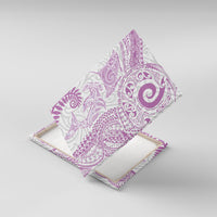 Aotearoa Maori Sea Animals Tribal Canvas Wall Art Manta Ray and Shark Moko Pattern Pink Color