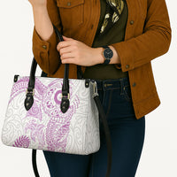 Aotearoa Maori Sea Animals Tribal Leather Bag Manta Ray and Shark Moko Pattern Pink Color LT03 - Polynesian Pride