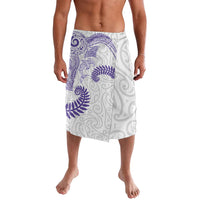 Aotearoa Maori Sea Animals Tribal Lavalava Manta Ray and Shark Moko Pattern Purple Color LT03 Purple - Polynesian Pride
