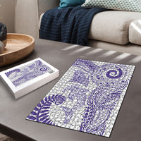 Aotearoa Maori Sea Animals Tribal Puzzle Manta Ray and Shark Moko Pattern Purple Color LT03 - Polynesian Pride