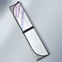 Aotearoa Maori Sea Animals Tribal Auto Sun Shade Manta Ray and Shark Moko Pattern Sweet Pastel LT03 - Polynesian Pride