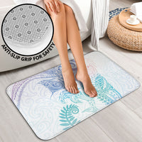Aotearoa Maori Sea Animals Tribal Bathroom Set Manta Ray and Shark Moko Pattern Sweet Pastel LT03 - Polynesian Pride