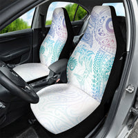 Aotearoa Maori Sea Animals Tribal Car Seat Cover Manta Ray and Shark Moko Pattern Sweet Pastel