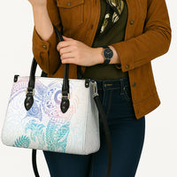 Aotearoa Maori Sea Animals Tribal Leather Bag Manta Ray and Shark Moko Pattern Sweet Pastel LT03 - Polynesian Pride