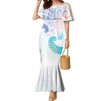 Aotearoa Maori Sea Animals Tribal Mermaid Dress Manta Ray and Shark Moko Pattern Sweet Pastel LT03 Women Multicolor - Polynesian Pride