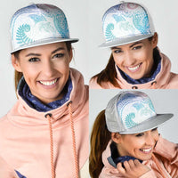 Aotearoa Maori Sea Animals Tribal Mesh Trucker Cap Manta Ray and Shark Moko Pattern Sweet Pastel