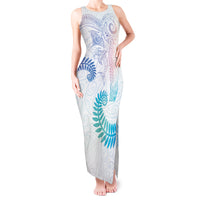 Aotearoa Maori Sea Animals Tribal Tank Maxi Dress Manta Ray and Shark Moko Pattern Sweet Pastel