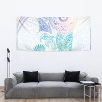 Aotearoa Maori Sea Animals Tribal Tapestry Manta Ray and Shark Moko Pattern Sweet Pastel LT03 - Polynesian Pride